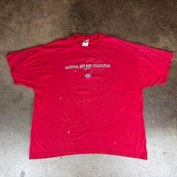 The Unbranded Brand Other - Red vintage 90s national hot rod association t-shirt Size men's XXL